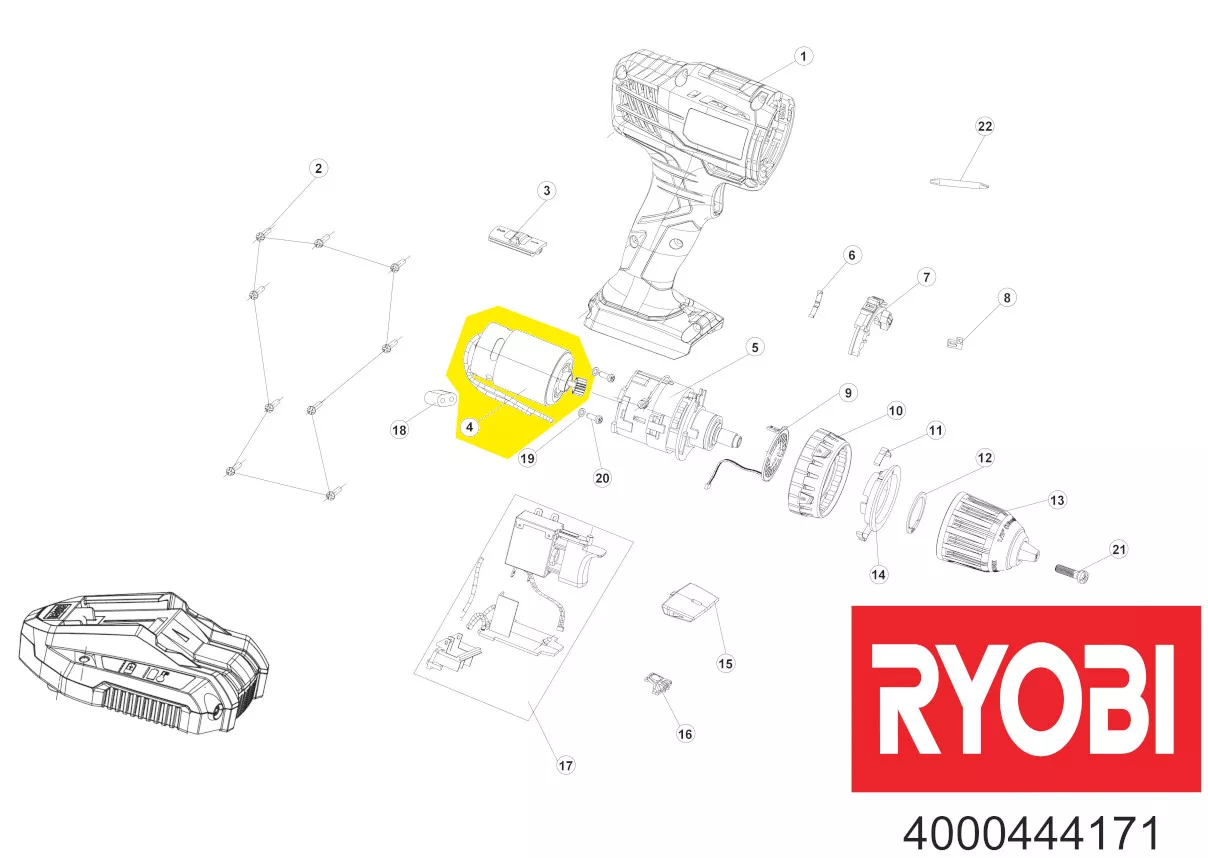 Moteur réf. 5131028232 Ryobi